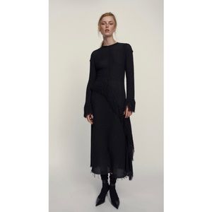 ZARA designer limited edition dress - croshet shimmer black